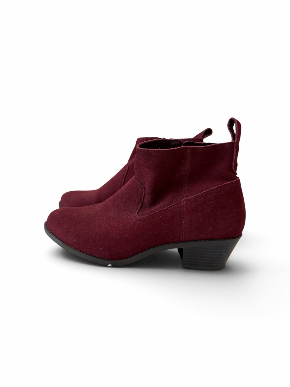 Vionic Wine Suede Ankle Booties